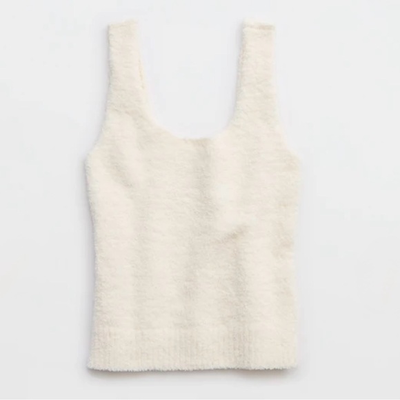 AERIE MARSHMALLOW Cropped Tank Top - Picture 4 of 10